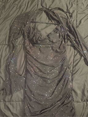 Amazon Black Sparkle Mini Dress